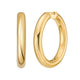 Round Hoop Earrings in Yellow Gold-Plated Sterling Silver