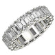 Emerald Cut Lab Grown Diamond Eternity Ring in 14K White Gold (7 cttw FG/VS2)