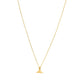 Polished Whale Tail Necklace in 14K Yellow Gold