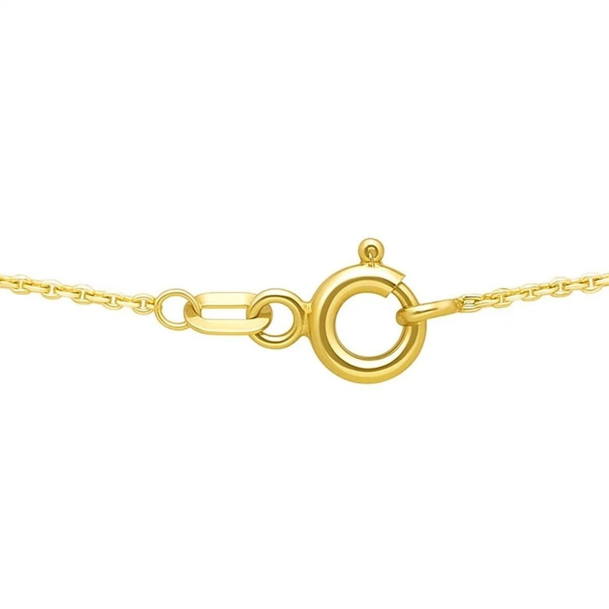 Polished Whale Tail Necklace in 14K Yellow Gold