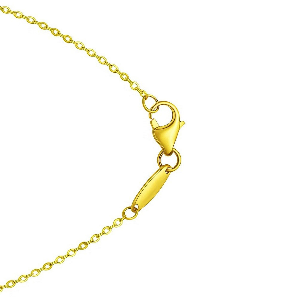 Puffed Mini Clover Pendant Necklace in 14K Yellow Gold