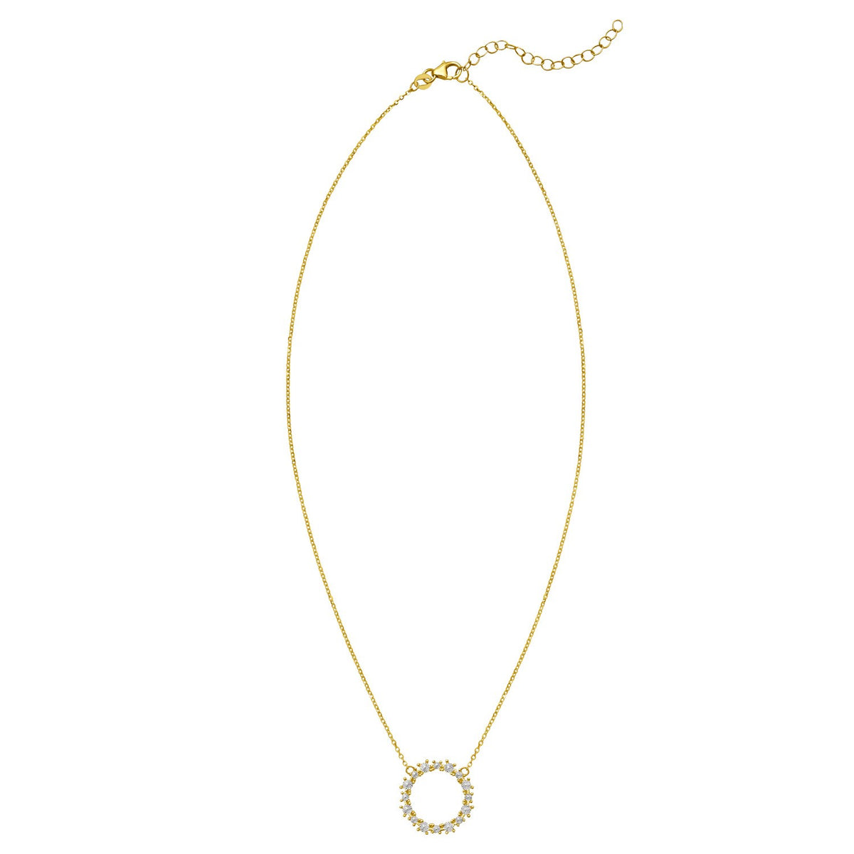 Diamon'Oro Circle Necklace in 14K Yellow Gold