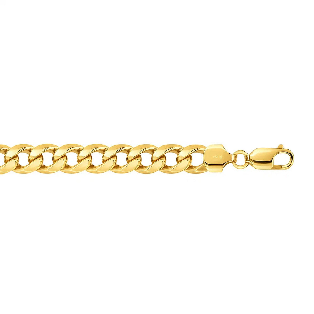 Light Miami Cuban Link Bracelet in 10K Yellow Gold (8.00 mm)