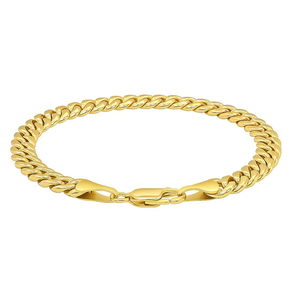 Light Miami Cuban Link Bracelet in 10K Yellow Gold (8.00 mm)