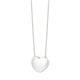 Puffy Heart Necklace in Rhodium-Plated Sterling Silver