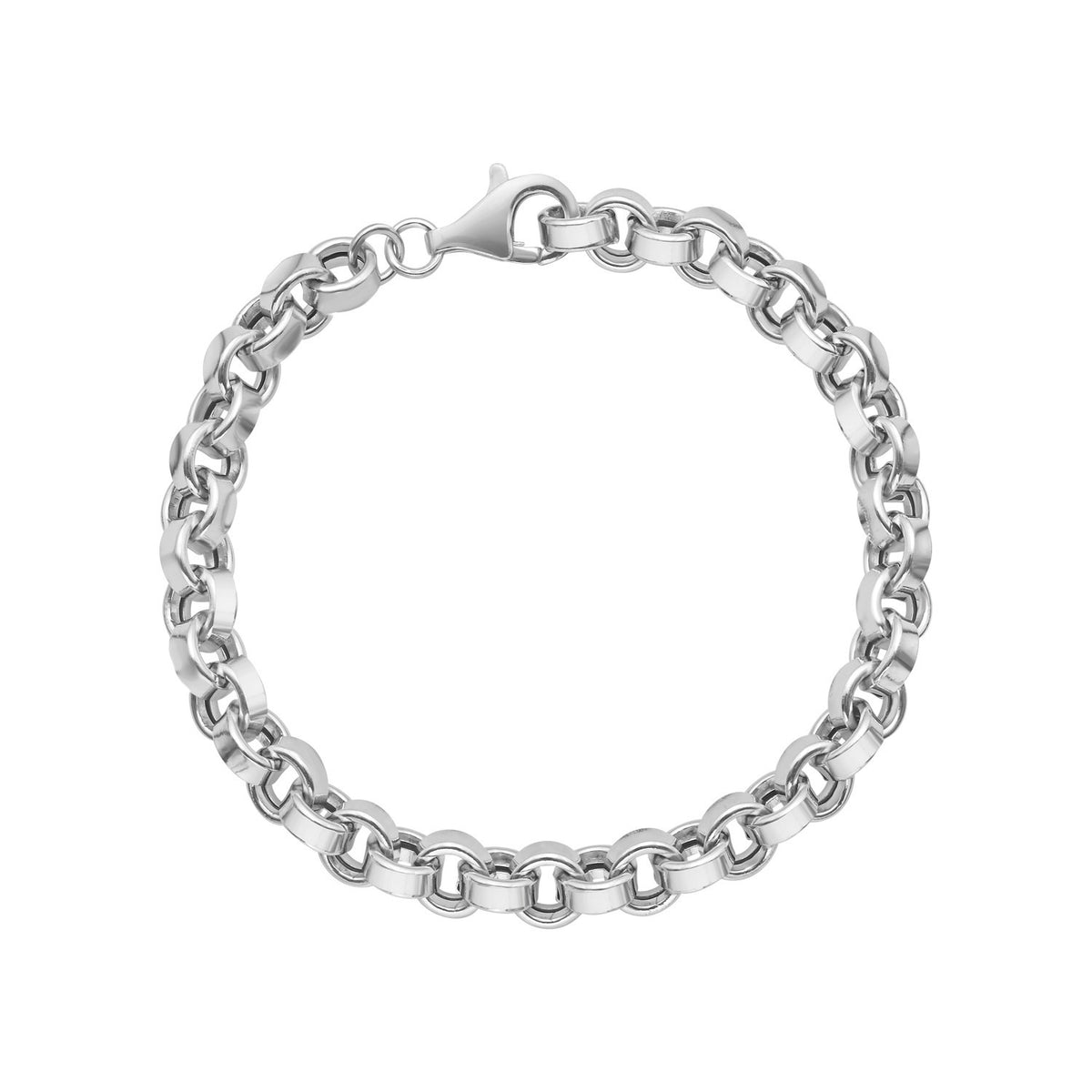 Rolo Link Bracelet in Sterling Silver