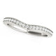 Curved Diamond Wedding Band in 14K White Gold (1/6 cttw)