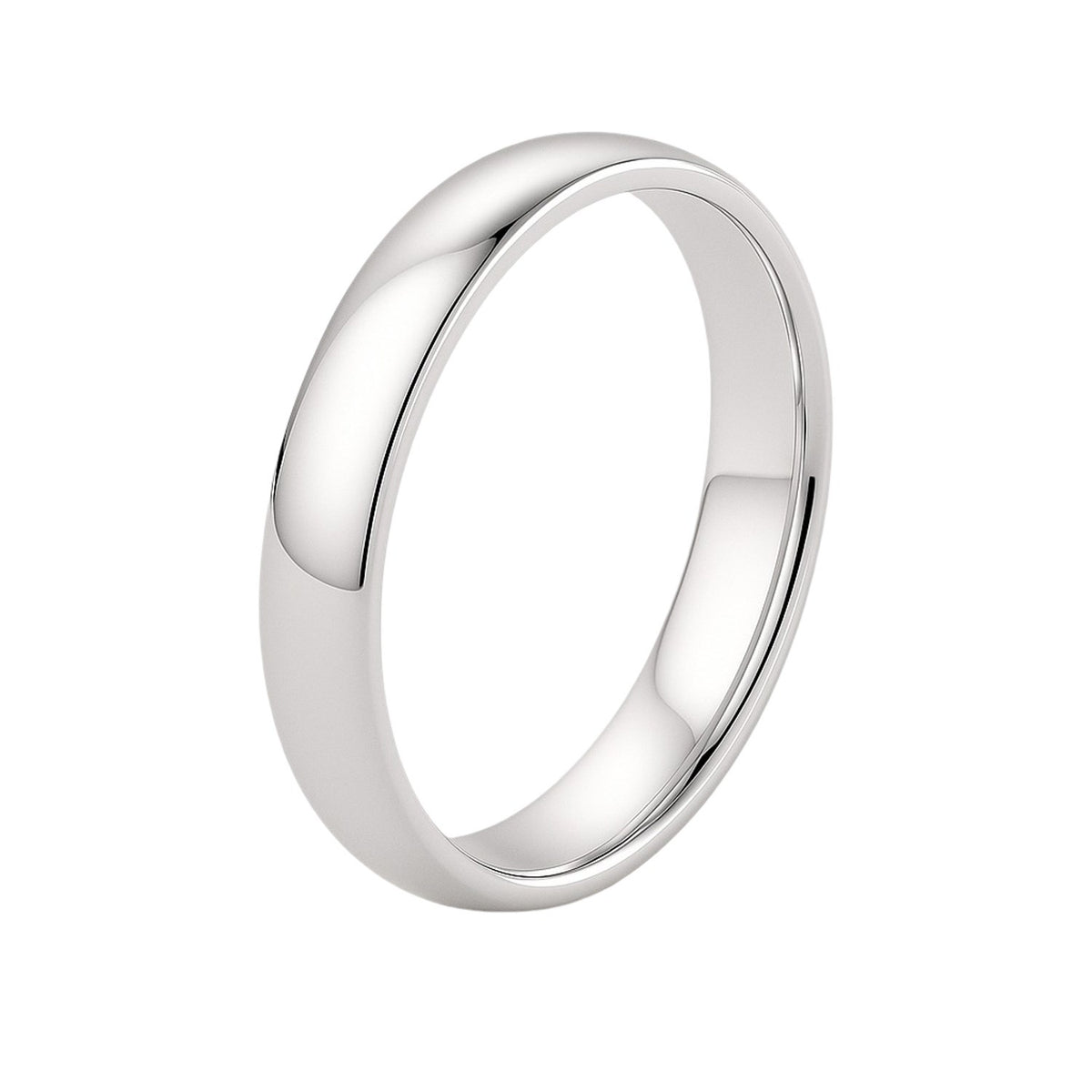 Comfort Fit Wedding Band in 14K White Gold (4.00 mm)