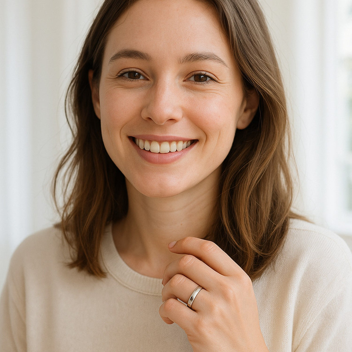 Comfort Fit Wedding Band in 14K White Gold (4.00 mm)