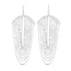 Multi Strand Drop Chandelier Earrings in Sterling Silver