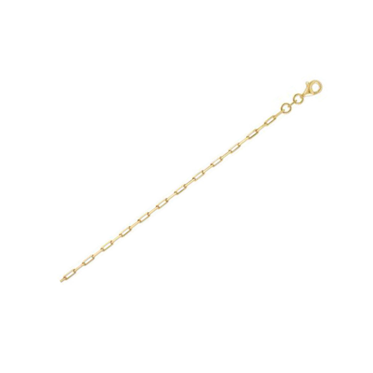 Paperclip Chain in Gold-Plated Sterling Silver (1.80 mm)