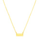Polished Mini Bar Necklace in 14K Yellow Gold