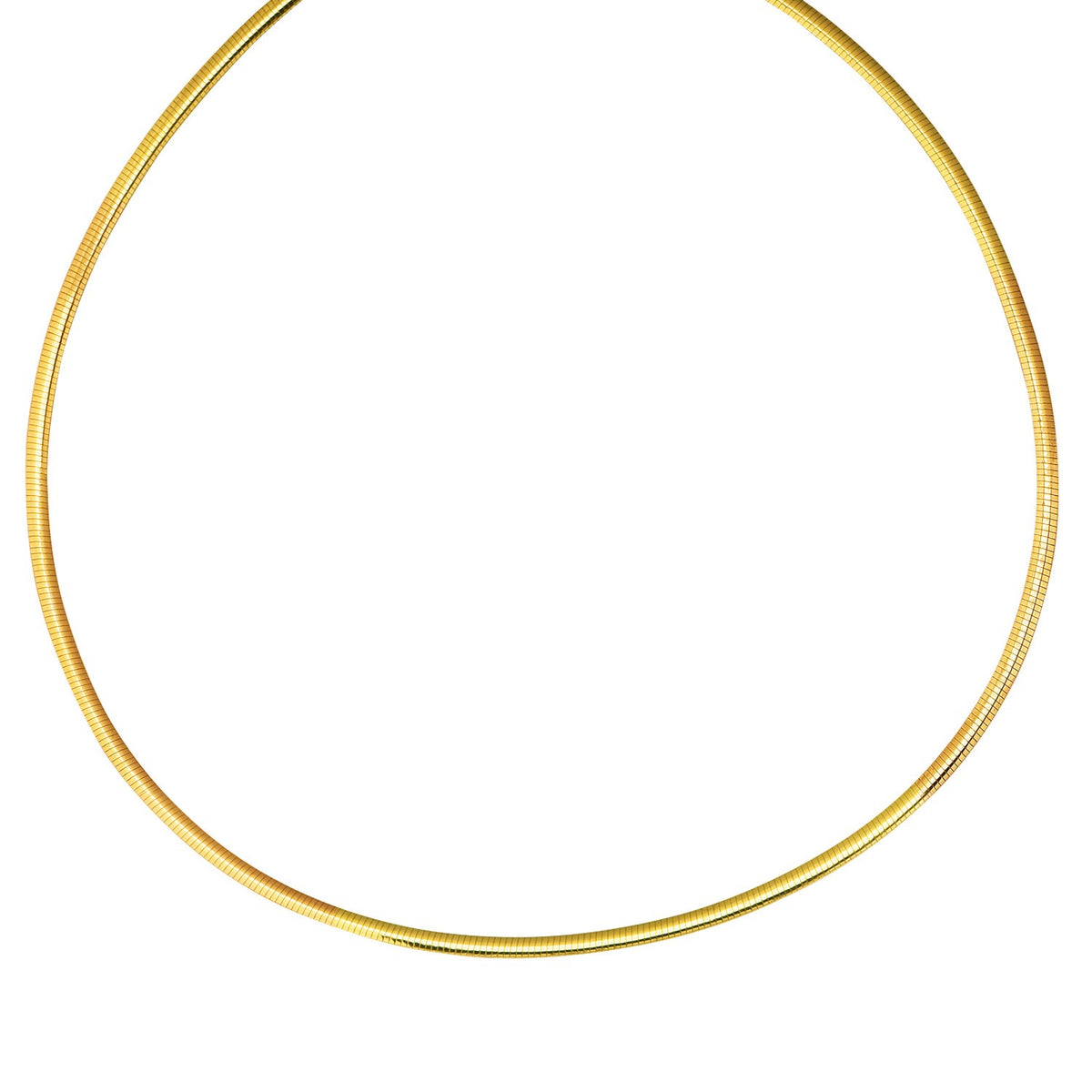 Reversible Omega Chain Necklace in 14K Yellow Gold & Silver (3.00 mm)