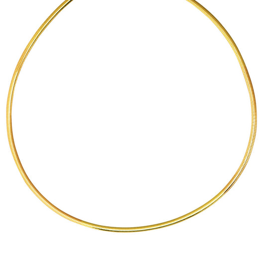 Reversible Omega Chain Necklace in 14K Yellow Gold & Silver (3.00 mm)