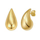 Puffed Teardrop Earrings in Yellow Gold-Plated Sterling Silver