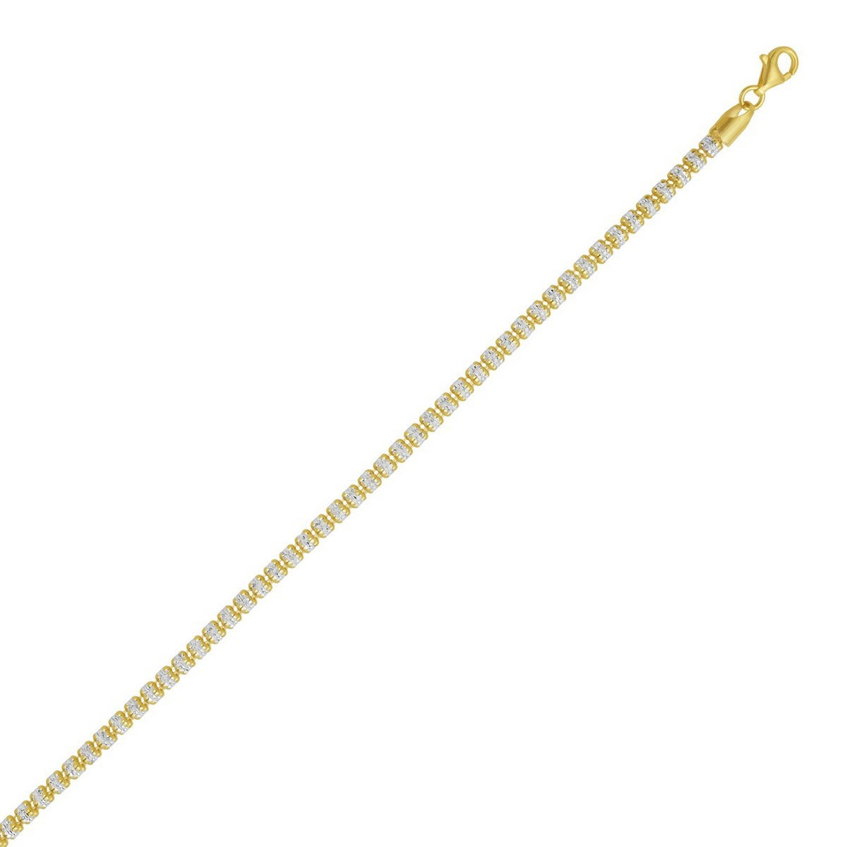 Ice Barrel Chain in Gold-Plated Sterling Silver (3.80 mm)