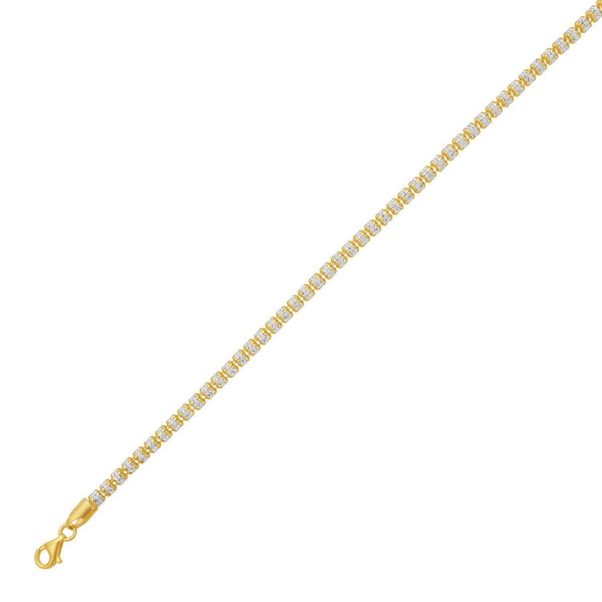 Ice Barrel Chain in Gold-Plated Sterling Silver (3.80 mm)