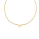 Heart Element Paperclip Necklace in 14K Yellow Gold