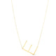 Yours Truly Large Initial E Necklace in 14K Yellow Gold