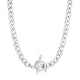 Polished Wide Link Toggle Necklace in Sterling Silver