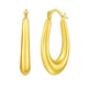 Graduated Oval Hoop Earrings in 14K Yellow Gold