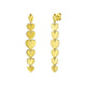 Heart Drop Earrings in 14K Yellow Gold