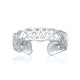Celtic Knot Style Toe Ring in 14K White Gold