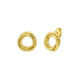 Diamond Cut Interlocking Trinity Stud Earrings in 14K Gold (11.30 mm)