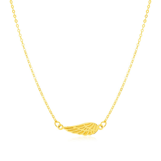 Angel Wing Necklace in 14K Yellow Gold