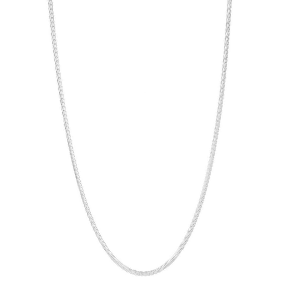 Oval Snake Chain in Rhodium-Plated Sterling Silver (2.60 mm)
