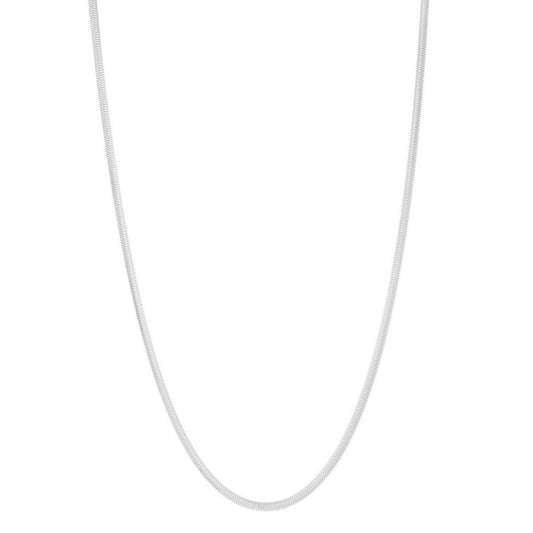 Oval Snake Chain in Rhodium-Plated Sterling Silver (2.60 mm)