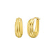 Ribbed Hoop Earrings in 14K Yellow Gold