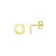 Yours Truly Initial O Stud Earrings in 14K Yellow Gold