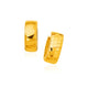 Reversible Textured Huggie Hoop Earrings in 14K Yellow Gold