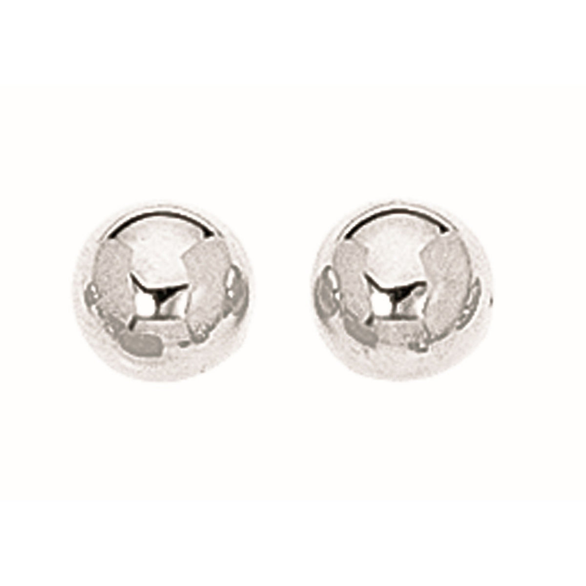 Ball Stud Earrings in Sterling Silver (8.00 mm)