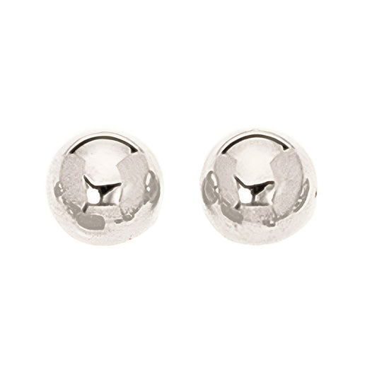 Ball Stud Earrings in Sterling Silver (8.00 mm)