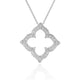 Diamond Cut-Out Flower Pendant in 14K White Gold (1/3 cttw)