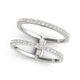 Dual Band Design Diamond Ring in 14K White Gold (1/3 cttw)