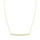 Thin Textured Bar Necklace in 14K Yellow Gold