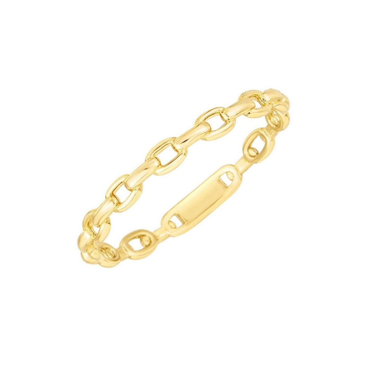 Oval Links Stackable Ring in 14K Yellow Gold