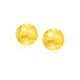 Faceted Ball Stud Earrings in 14K Yellow Gold