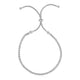 Adjustable CZ Tennis Style Bracelet in Sterling Silver (4.00 mm)