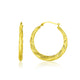 Graduated Twisted Hoop Earrings in 10K Yellow Gold