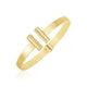 Double Bar Cuff Bangle in 14K Yellow Gold (6.00 mm)