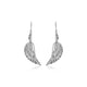 Textured Angel Wing Earrings in Sterling Silver
