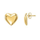 Puffed Heart Stud Earrings in 14K Yellow Gold