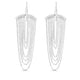 Multi Strand Drop Chandelier Earrings in Sterling Silver