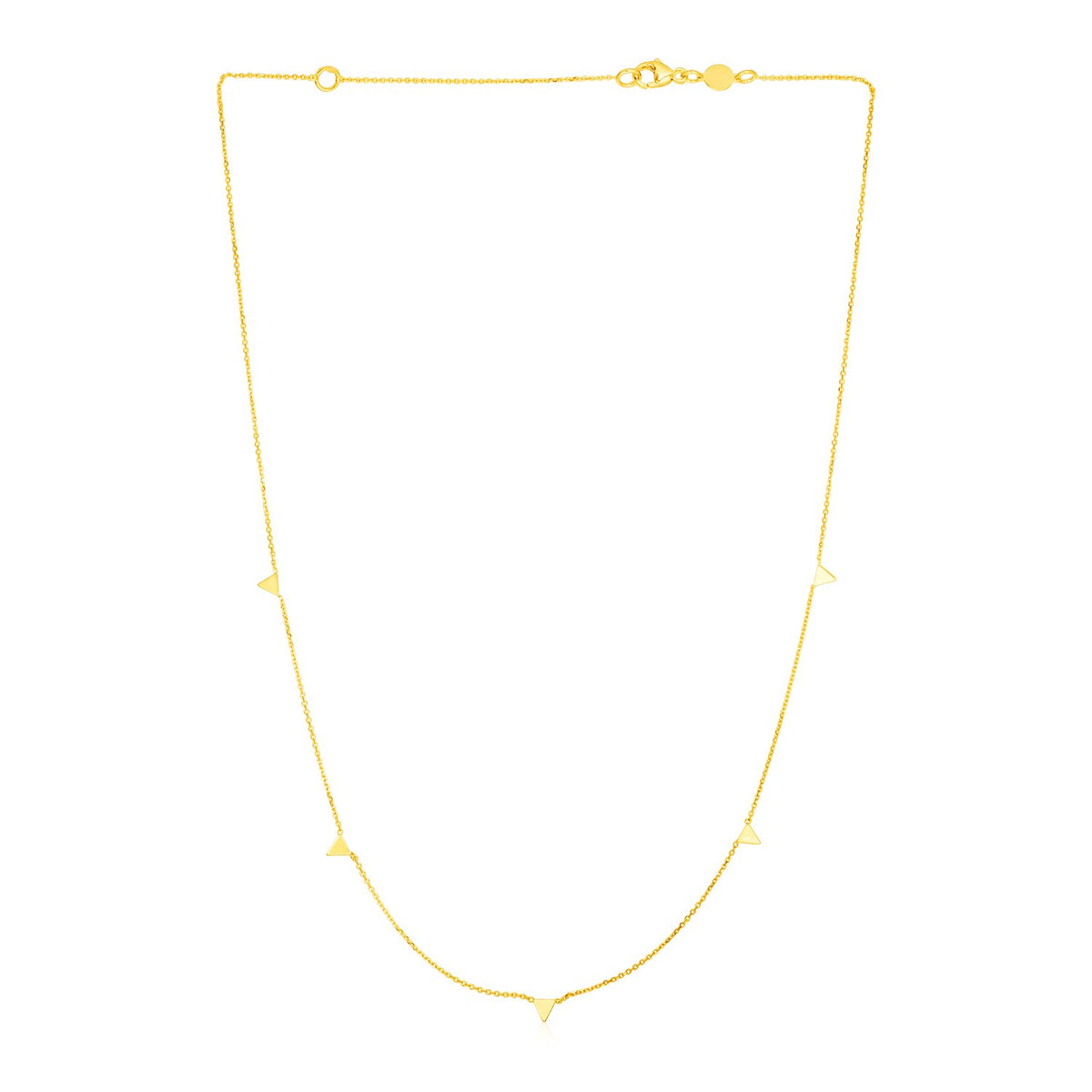 Triangle Necklace in 14K Yellow Gold