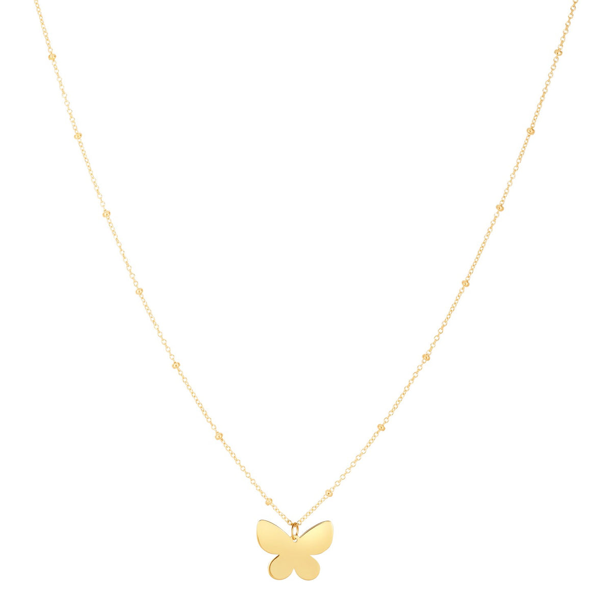Papillon Butterfly Necklace in 14K Yellow Gold
