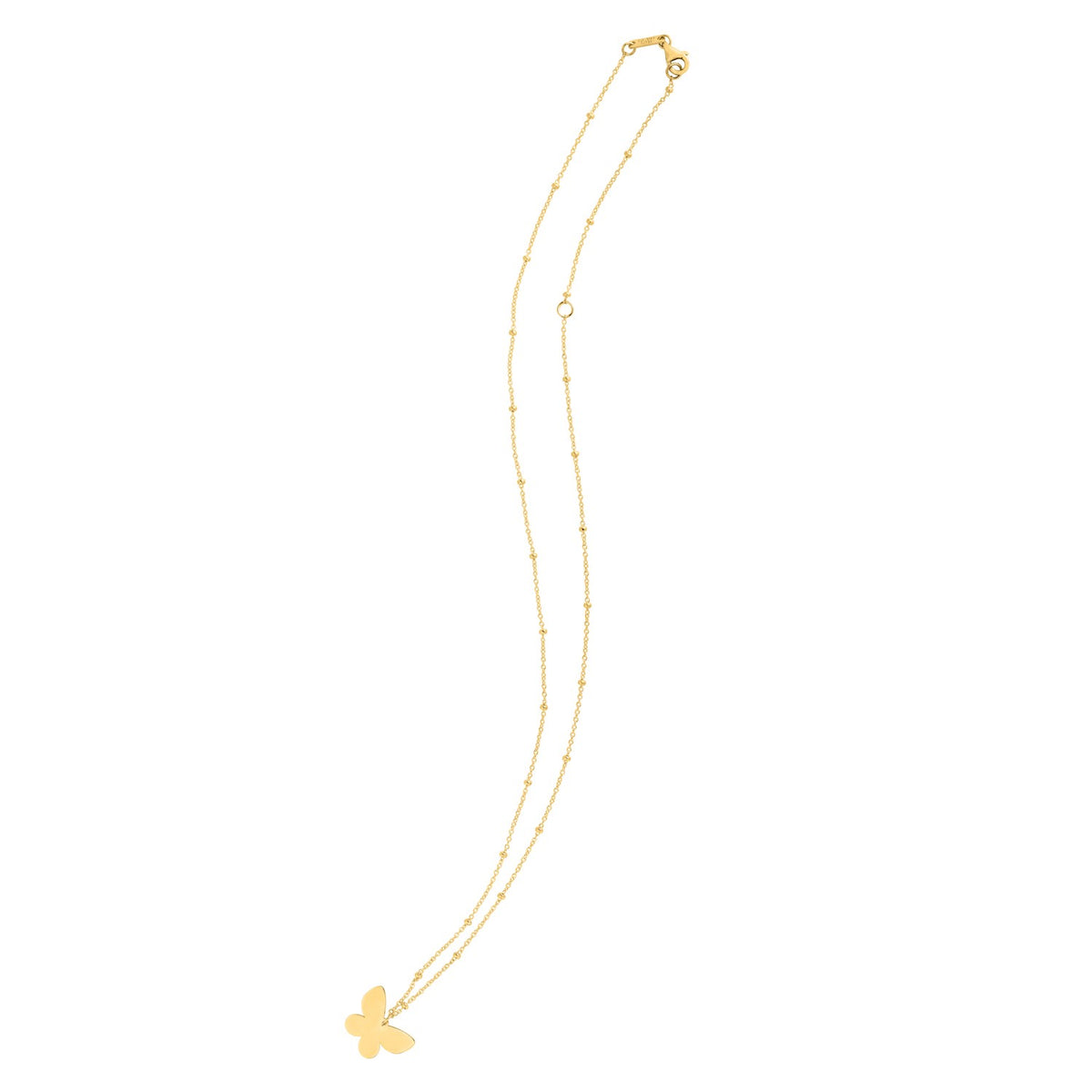 Papillon Butterfly Necklace in 14K Yellow Gold